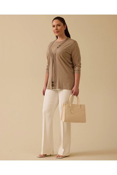 Gala-Xi Plus Size Cardigan Suit