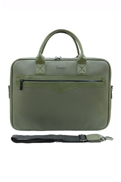 GLANCE Cambridge Polo Club Faux Leather Briefcase Plevr50073 Green