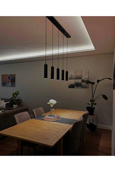 demet habek mylights MYLİGHTS AMPULLÜ SIRALI MASA ÜSTÜ BEŞLİ SARKIT AVİZE GU10 LED ampul. Gün isigi dahildir