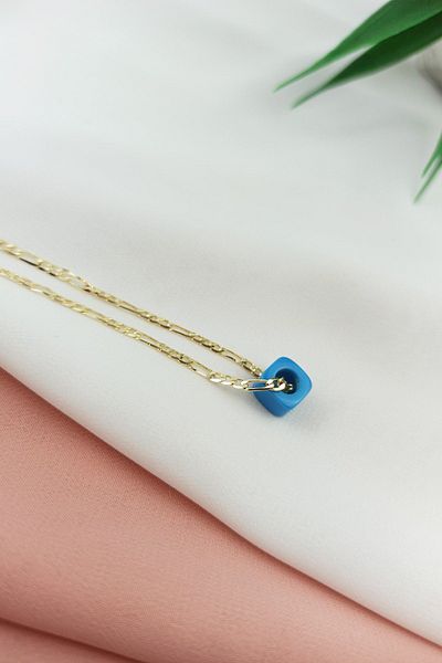 DuhaDTM Nostalgia Blue Bead Anklet