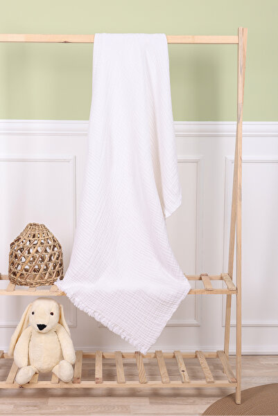 Jusso Muslin Tasseled 4 Layer Blanket