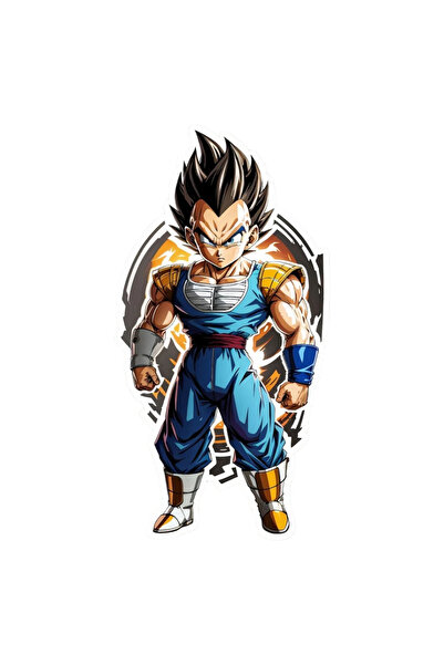 INOVATIX Set de 8 piese, autocolant personaj Dragon Ball Vegeta cu manșete, I...