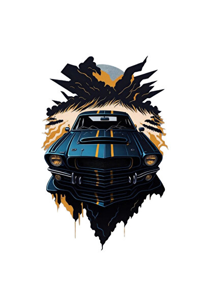 INOVATIX Set de 8 piese, Autocolant Mașină sport vintage, INOVATIX®. 6 cm