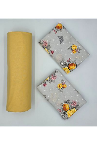 pınarhome collectıon 100% Organic Cotton Soft Fabric Embedded Sheets+Pillow Cover Corner Depth 28-30 Cm**New Season**