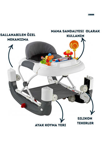 Bebeck Royal Sallanabilen Eğitici Oyuncak ve Müzikli Lüx Yürüteç