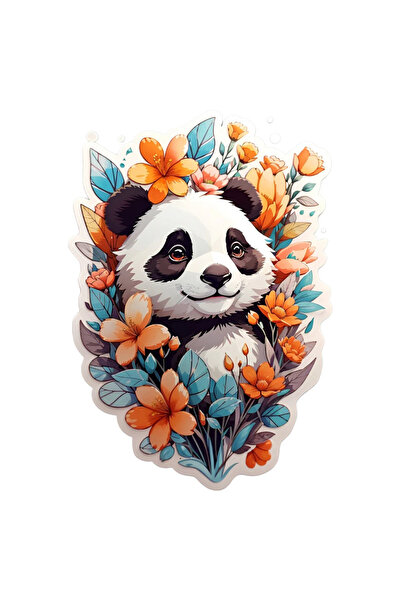 INOVATIX Set of 8 pieces, Sticker Pabda in flowers, INOVATIX®. 6 cm