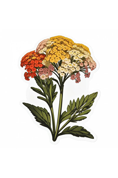 INOVATIX Set de 8 autocolante cu flori de coada-șoricelului, INOVATIX®. 6 cm