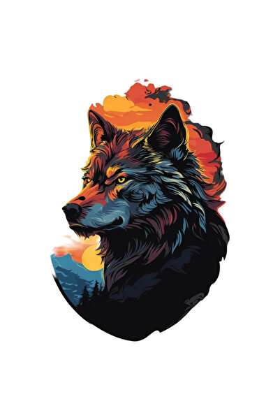 INOVATIX Σετ 8 τεμαχίων, Αυτοκόλλητο Μυθικού Λύκου, INOVATIX®. 6 εκ.