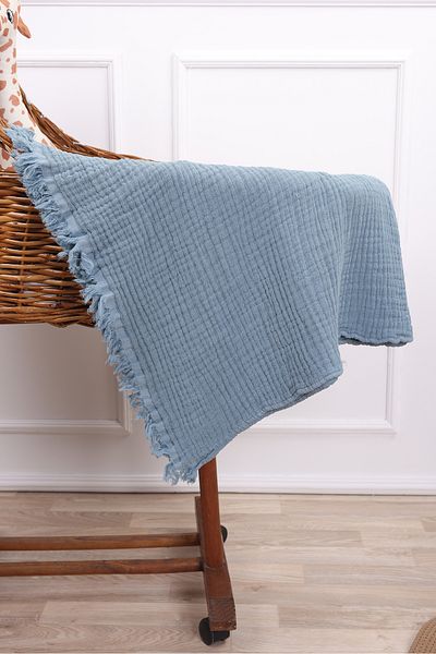 Jusso Muslin Tasseled 4 Layer Blanket