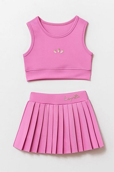 Beniizle Lyrax Pantaloni scurți în relief cu fustă Crop Girl's Sportsman Suit