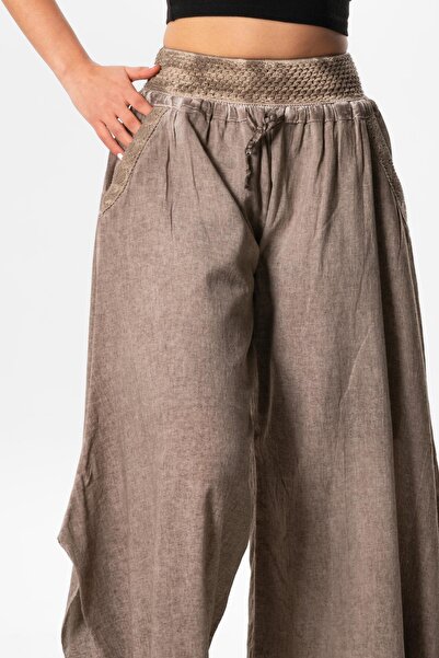 Eliş Şile Bezi Güzide Şile Cloth Elastic Symmetrical Leg Summer Shalwar Soil Tprk