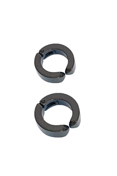 CT STONES Men's Earrings - 2 Pieces Black Steel Stud Earrings Stainless Steel...