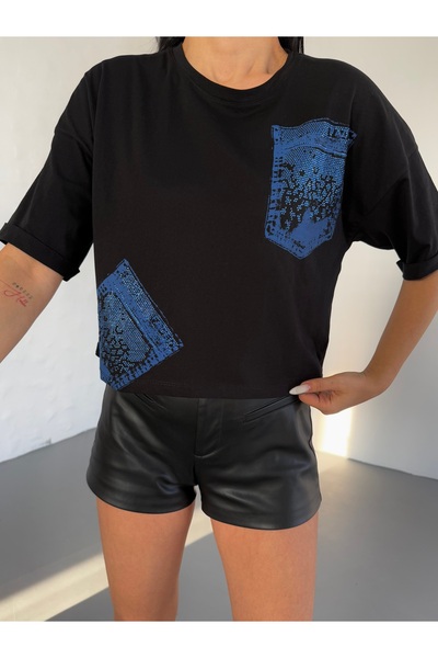 moda paketi Black tshirt