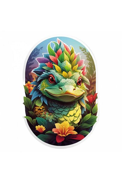 INOVATIX Set of 8 pieces, Sticker Mythological character Kappa head, INOVATIX®. 6 cm