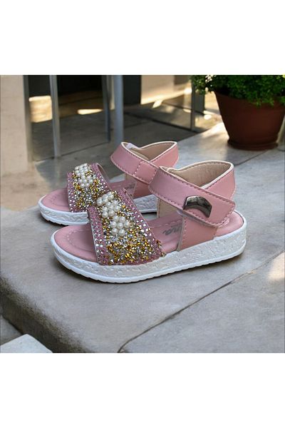 Hızlı Al Girl's Sandals. Girl's Sandals with Velcro, Suitable for Daily Use.