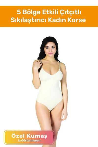 Pastimost 5 Zone Effective Abdominal Tightening Snap Fastener Rope Strap Body Firming Women's Bodysuit Corset
