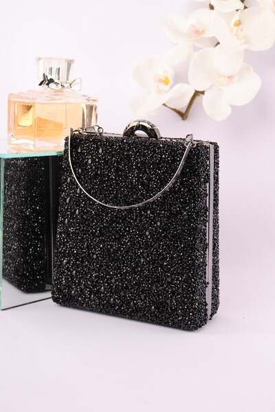 weem bag إليسارا EB0702 |   حقيبة سهرة أنيقة بمقابض معدنية مزدوجة