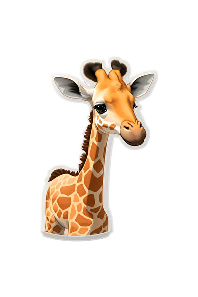INOVATIX Set de 8 bucăți, autocolant cu pui de girafă, INOVATIX®. 6 cm