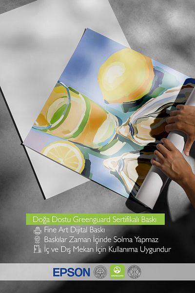 Postifull Wooden Framed Painting, Glass, Oyster, Lemon, Acrylic Painting, Contemporary, Blue, Yellow Color Poster, 2025 Ya