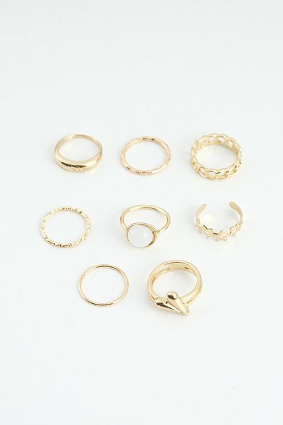 Jack Ferrero Gold Women's Ring Set Color-Resistant