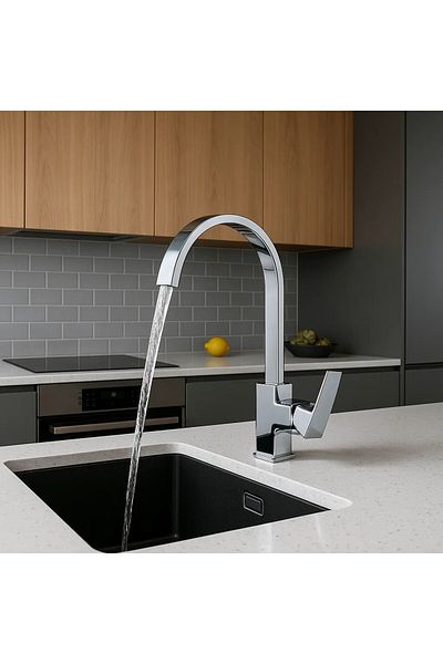 Sardıcı Kitchen Faucet with Double Water Inlet, 360 Degree Rotatable Spout, Guaranteed