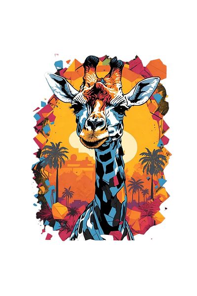 INOVATIX Set of 8 pieces, Cute Giraffe Sticker, INOVATIX®. 6 cm