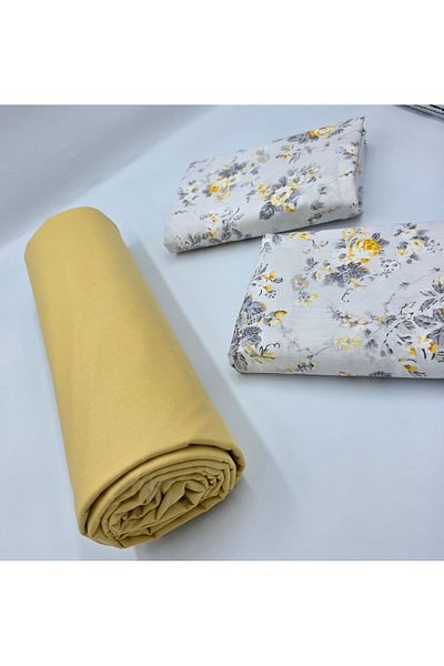 pınarhome collectıon 100% Organic Cotton Soft Fabric Embedded Sheets+Pillow Cover Corner Depth 28-30 Cm**New Season**