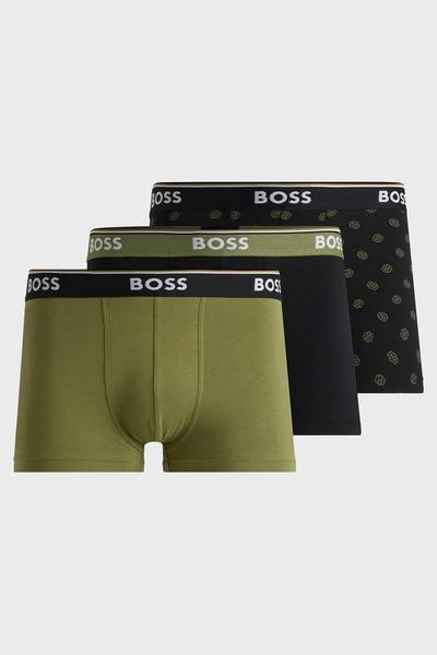 BOSS Logolu Streç Pamuklu 3 Pack Boxer Erkek BOXER 50531701 990