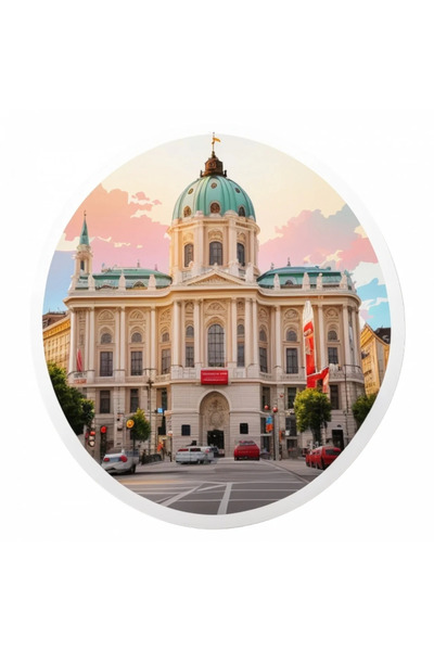 INOVATIX Set de 8 autocolante cu orașul Viena, INOVATIX®. 6 cm