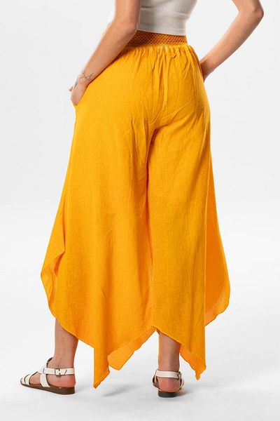 Eliş Şile Bezi Güzide Şile Diaper Elastic Symmetrical Leg Summer Baggy Yellow Yellow