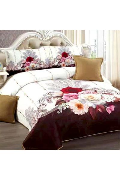 OEM Quilted velvet blanket, with pattern, 5 pieces, double bed, 230x250 cm, CM26