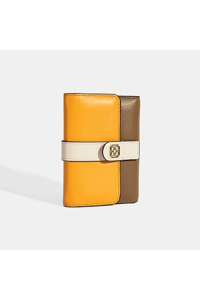 Desa Women's Orange / Brown Leather Wallet