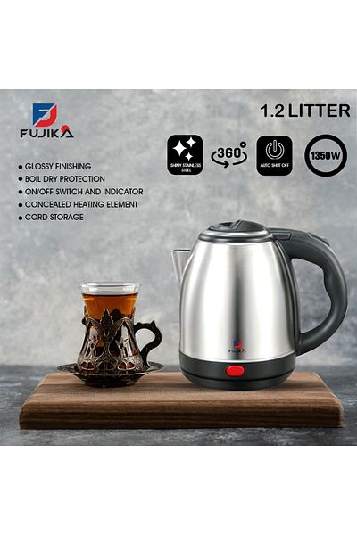 Fujika Fujika 1.2L Stainless Steel Kettle, Silver
