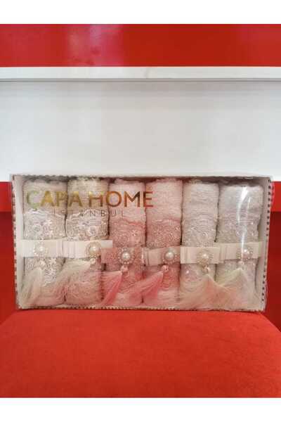 Çapa Home Cotton 6 Li Premium Special Quality Gift Daily Use Kitchen Towel 30X50