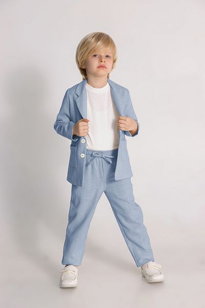 DMB BOYS & GIRLS Boy's Linen Blended 3-Piece Suit