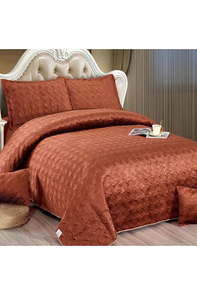 OEM Quilted velvet blanket, 5 pieces, double bed, 220x240 cm, CC03
