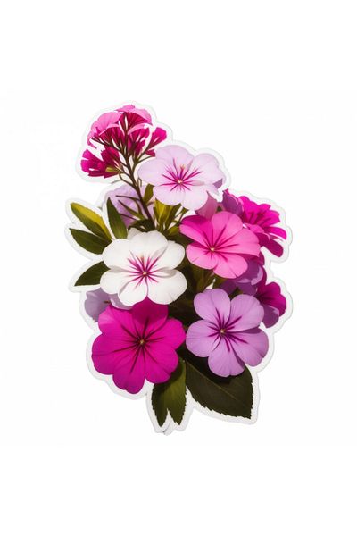 INOVATIX Set of 8 pieces, Sticker Brumaire Flowers, INOVATIX®. 6 cm