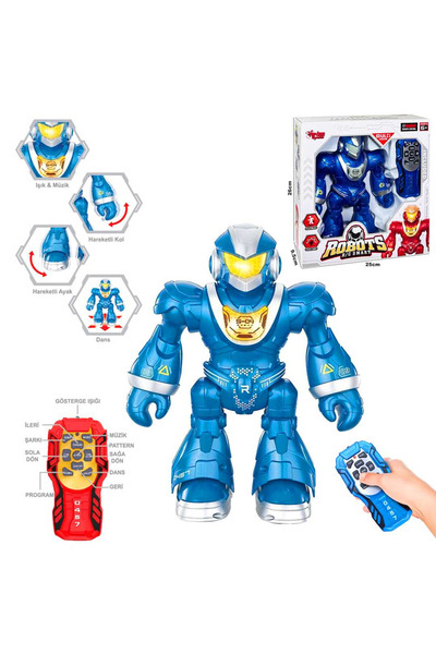 Genel Markalar VARDEM İNTERAKTİF DANSÇI ROBOT 606-13 KUMANDALI F/F IŞIKLI SESLİ PİLLİ 6+