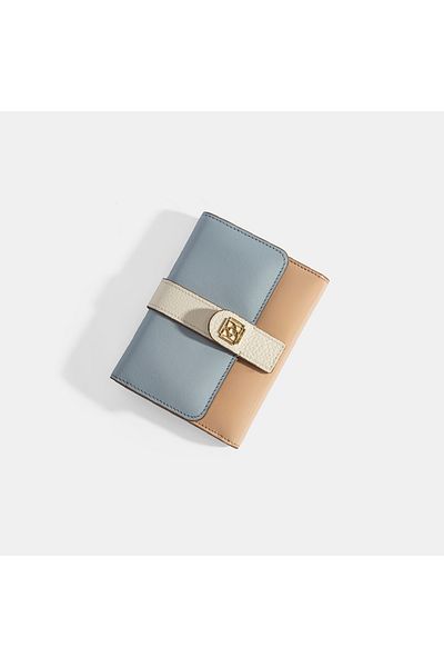 Desa Women's Blue / Beige Leather Wallet