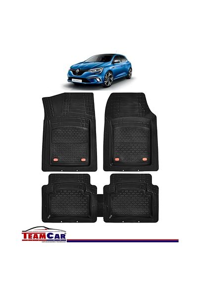 TEAMCAR Car Mats ® Type Tavid Renault Megane Iv Hatchback (2016-PRESENT) Black