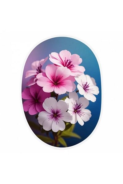 INOVATIX Set of 8 pieces, Sticker Brumaire Flowers, INOVATIX®. 6 cm