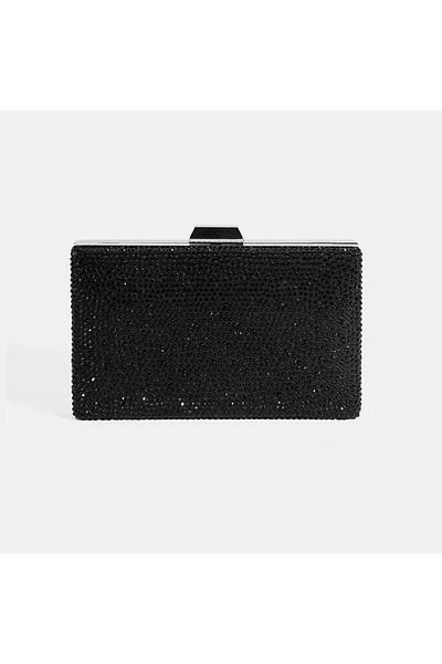 Desa Women's Black Stone Portfolio Evening Bag