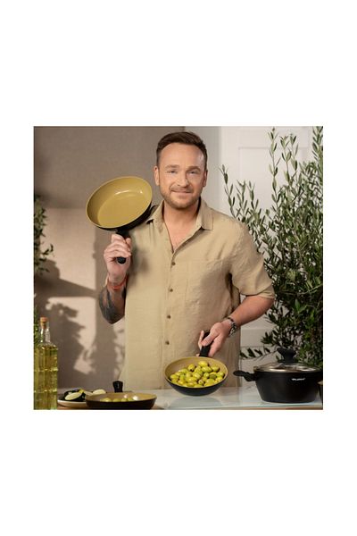 FLORINA Tigaie wok Amvegan, aluminiu 28 cm, inducție, 4 mm