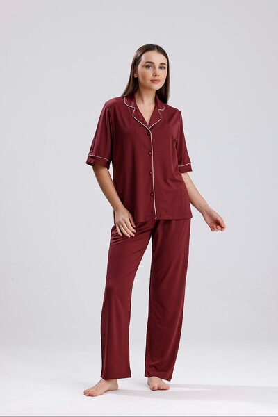 Espuar 770 Women's Short Sleeve Front Button Pajama Set