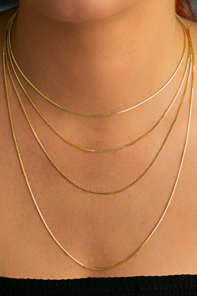 myorogold 14 AYAR KÜP ZİNCİR KOLYE