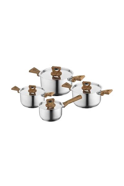 FLORINA Bruno stainless steel pot set, 8 pieces