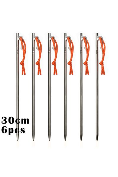 Choice 8x 300 6PCs TiTo Titanium Alloy Tent Pegs Outdoor Camping Tent Nail Anti-bending Heavy Duty Canopy T