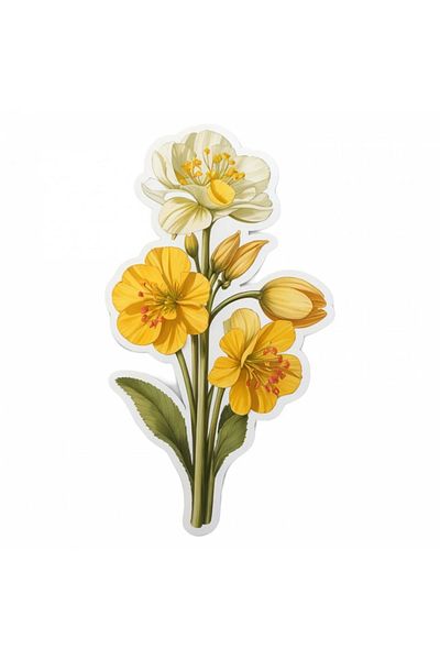 INOVATIX Set of 8, Cuckoo's Nest Flowers Sticker, INOVATIX®. 6 cm