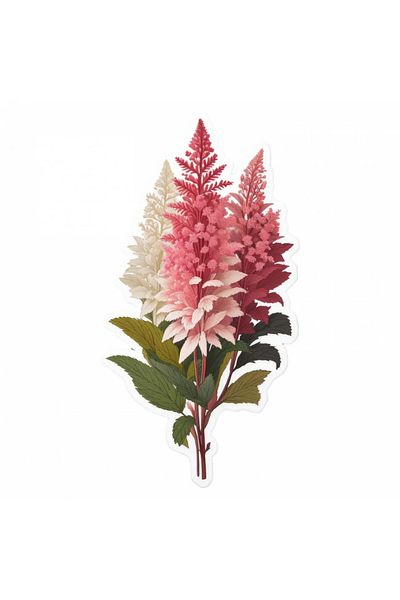 INOVATIX Set of 8 pieces, Sticker Astilbe Flowers Bouquet, INOVATIX®. 6 cm