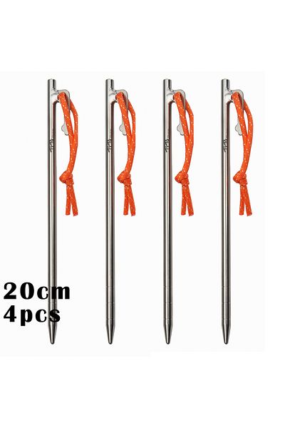Choice 7x 200 4PCs TiTo Titanium Alloy Tent Pegs Outdoor Camping Tent Nail Anti-bending Heavy Duty Canopy T